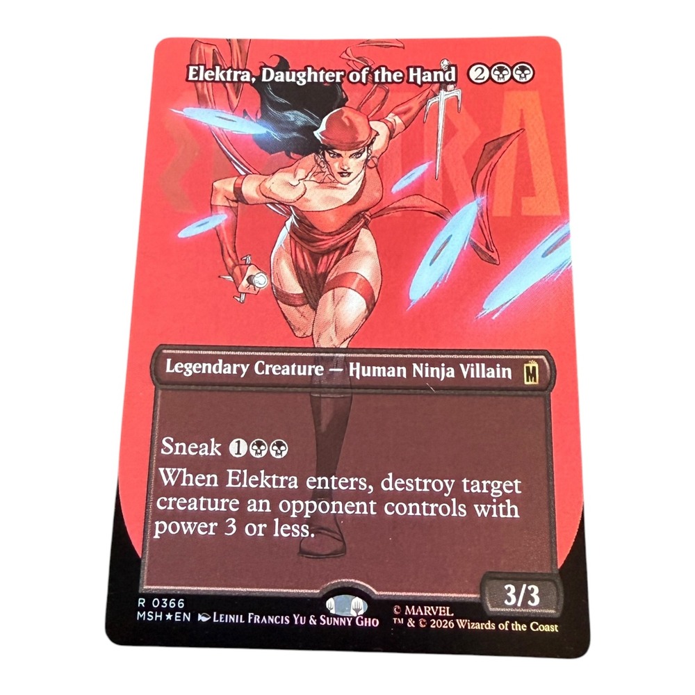 MTG Elektra Daughter of the Hand 0366 Marvel Secret Lair Rare Ninja Villain Card